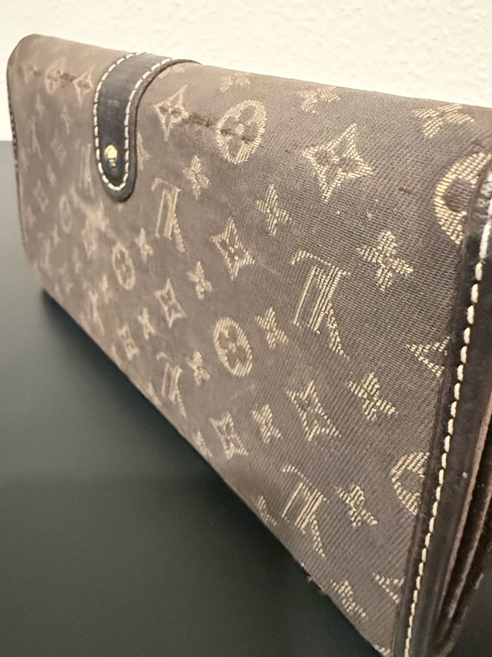 🤎 Louis Vuitton Monogram Idylle Sarah Canvas Clutch Long Wallet with Chain - Picture 11 of 16